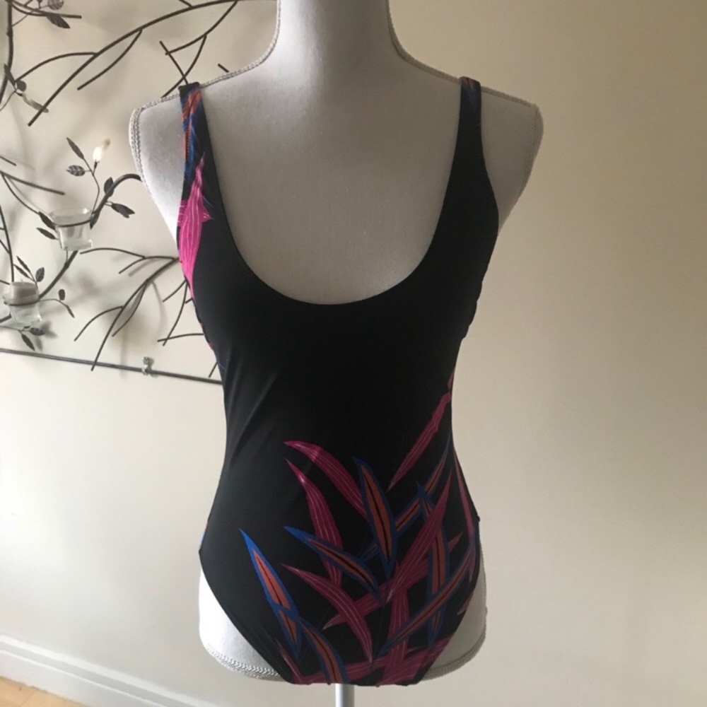 Diane von Furstenberg DVF Quincy Black Cheeky One Piece Swimsuit Size Large NWT - Picture 9 of 12